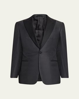 Giorgio Armani Wool-Silk Micro Jacquard Dinner Jacket
