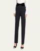 Giorgio Armani Wool Tuxedo Pants with Velvet Details - 4