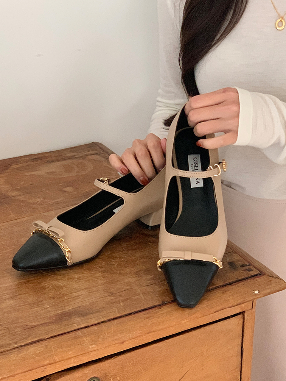 GISELLINA Bella Revon Flat_Beige