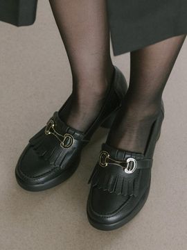 GISSE Jenna Buckle Tassel Loafer Pumps