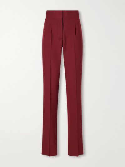 GIULIVA HERITAGE The Other Smoking pleated wool-blend crepe straight-leg pants