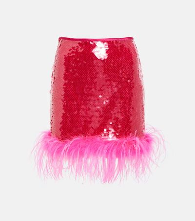 Giuseppe di Morabito Giuseppe di Morabito Sequined feather-trimmed miniskirt