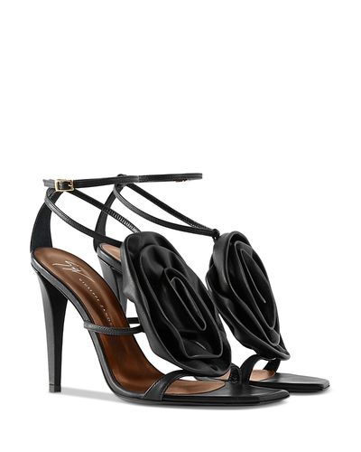 Giuseppe Zanotti Giuseppe Zanotti Women's Leather Rose High Heel Sandals