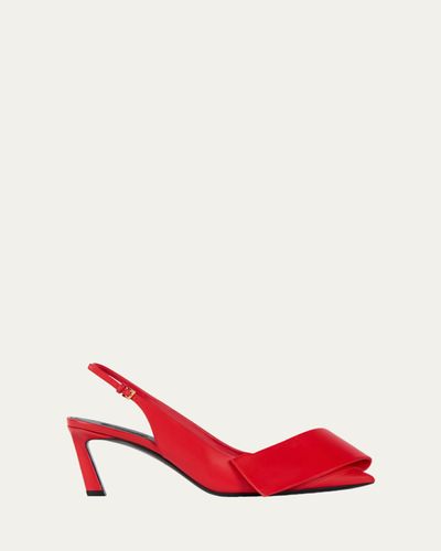 Givenchy 65mm Twist Leather Slingback Pumps