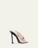 Givenchy 95mm Crinkled Metallic Leather Bow Mules - 3
