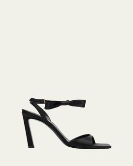 Givenchy 95mm Naked Satin Ankle-Strap Sandals