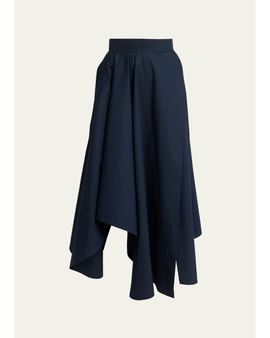 Givenchy Asymmetric Handkerchief Midi Flare Skirt