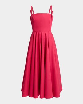 Givenchy Bow Sleeveless Midi A-Line Dress
