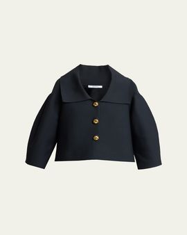 Givenchy Cocoon Button-Down Crop Jacket