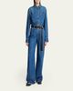 Givenchy Cropped Raw-Edge Cotton Denim Jacket - 2