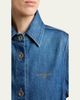 Givenchy Cropped Raw-Edge Cotton Denim Jacket - 5