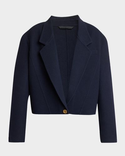 Givenchy Double Face Wool-Cashmere Crop Boxy Coat