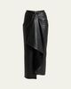 Givenchy Draped Leather Maxi Skirt - 1