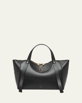 Givenchy Facet Small Chain-Embellished Leather Top-Handle Bag