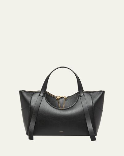 Givenchy Facet Small Chain-Embellished Leather Top-Handle Bag