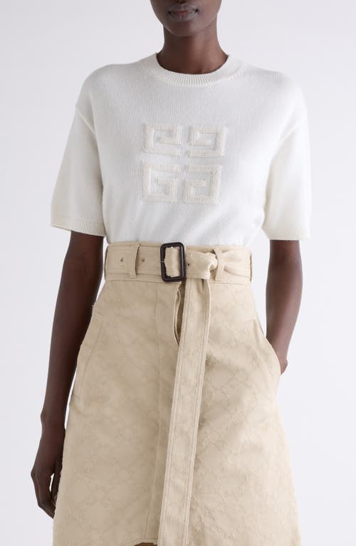 Givenchy Givenchy 4G Logo Short Sleeve Cashmere Sweater