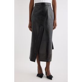 Givenchy Givenchy Asymmetrical Leather Midi Skirt