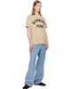 Givenchy Givenchy Beige 'Givenchy Paris' Cotton T-shirt - 4