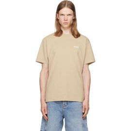 Givenchy Givenchy Beige 'Givenchy Paris' Grosgrain T-shirt