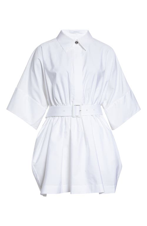 Givenchy Givenchy Belted Cotton Poplin Mini Shirtdress