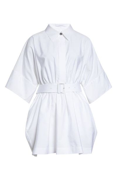 Givenchy Givenchy Belted Cotton Poplin Mini Shirtdress