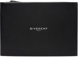 Givenchy Givenchy Black Antigona Stamped Large Leather Pouch