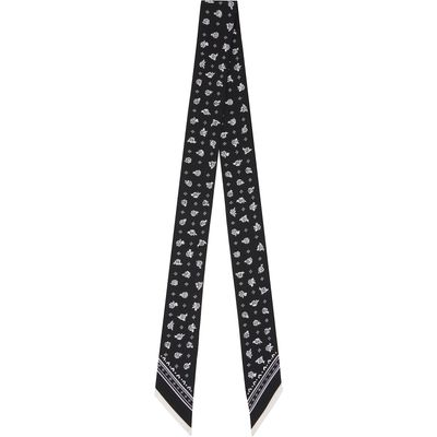 Givenchy Givenchy Black Bandana Bandeau Silk Scarf