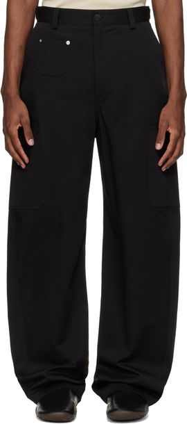Givenchy Givenchy Black Embroidered 'GIVENCHY Paris' Couture Seam Trousers