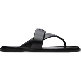 Givenchy Givenchy Black 'Givenchy Bay' Leather Thong Sandals