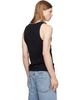 Givenchy Givenchy Black 'Givenchy Paris' Print Cotton Tank Top - 3