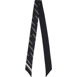Givenchy Givenchy Black 'Givenchy Shadow' Bicolor Bandeau Silk Scarf