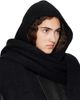 Givenchy Givenchy Black Hooded Alpaca Scarf - 2