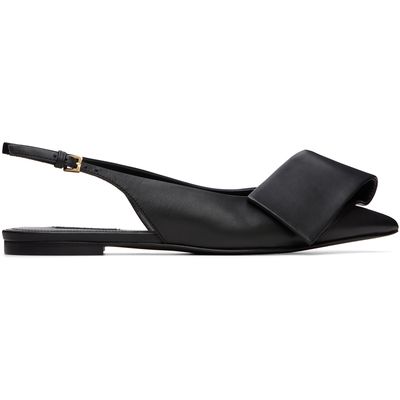 Givenchy Givenchy Black Twisted Ribbon Slingback Ballerina Flats