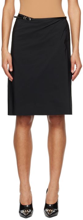 Givenchy Givenchy Black Voyou Belt Midi Skirt