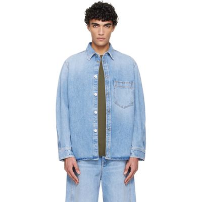 Givenchy Givenchy Blue Faded Denim Overshirt