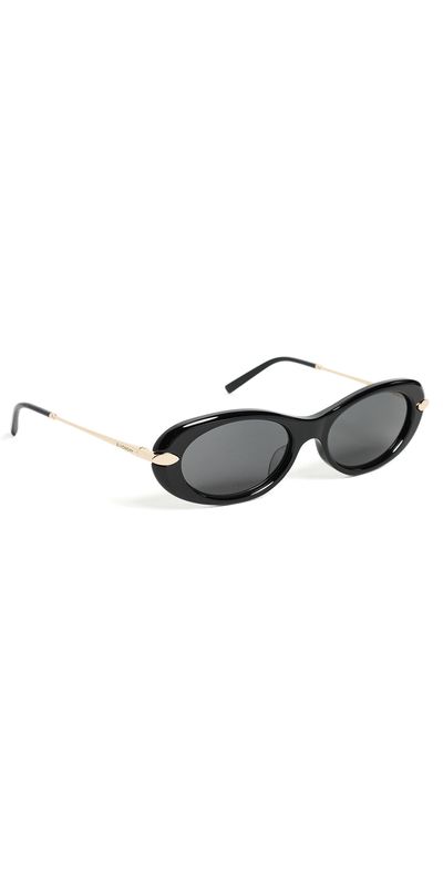 Givenchy Givenchy Bold Oval Sunglasses Shiny Black / Smoke One