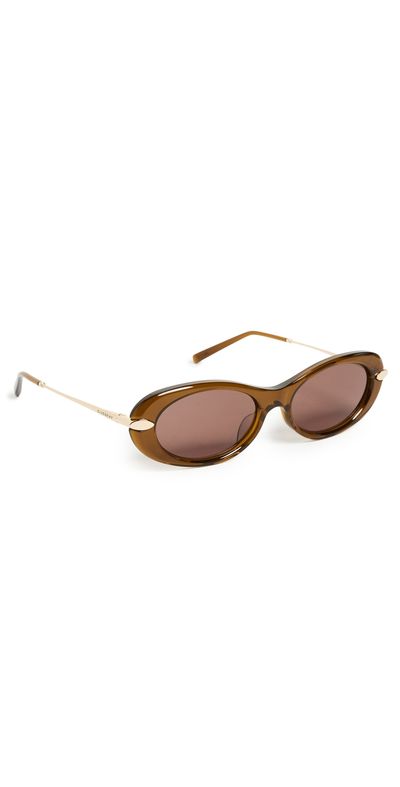 Givenchy Givenchy Bold Oval Sunglasses Shiny Light Brown/Brown One