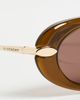 Givenchy Givenchy Bold Oval Sunglasses Shiny Light Brown/Brown One - 5