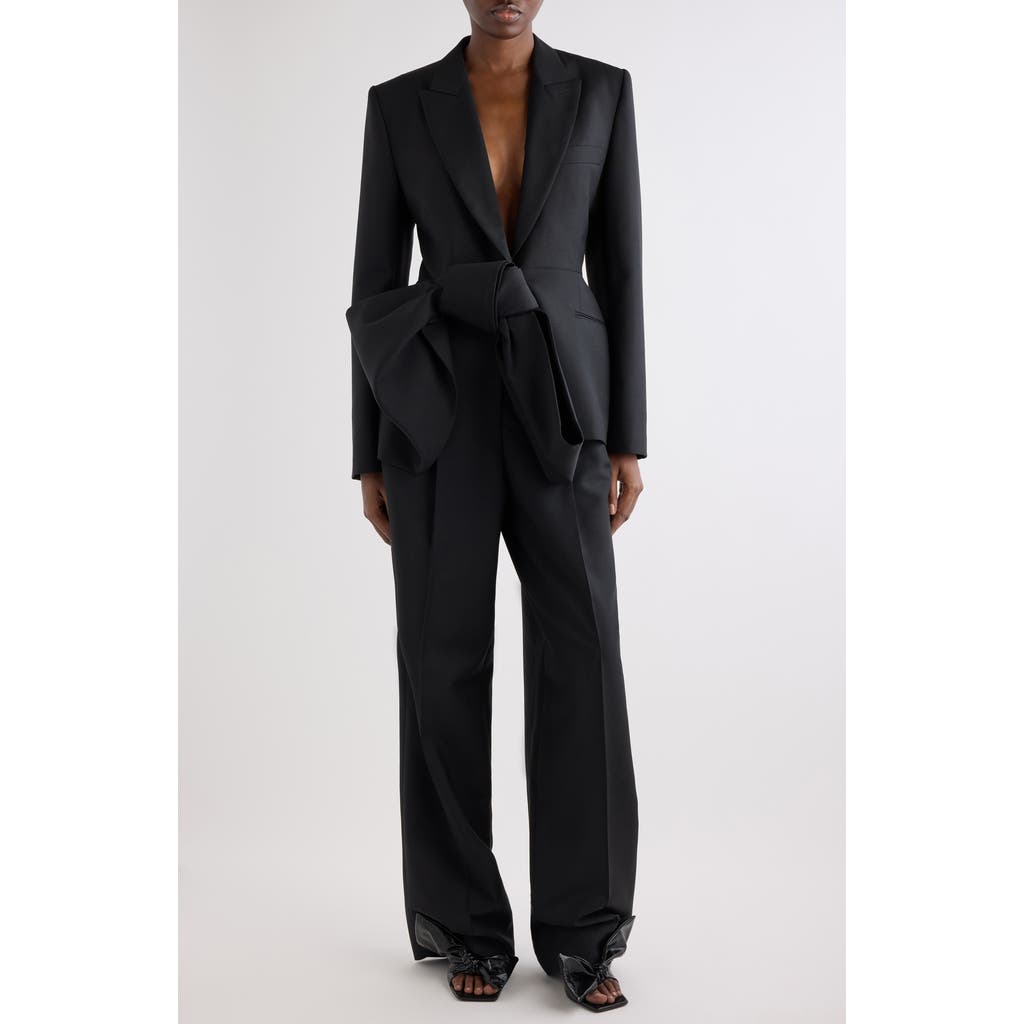 Givenchy Givenchy Bow Front Wool & Mohair Blazer