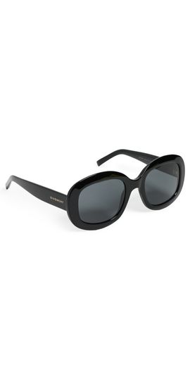 Givenchy Givenchy City Geometric Sunglasses Shiny Black / Smoke One