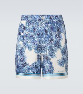 Givenchy Givenchy Couture Seam printed silk twill shorts
