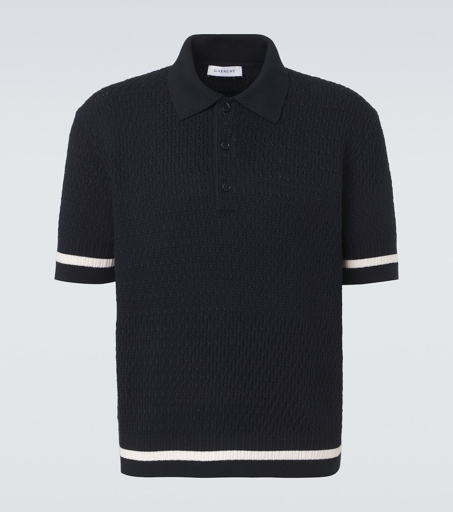 Givenchy Givenchy Crochet cotton polo shirt