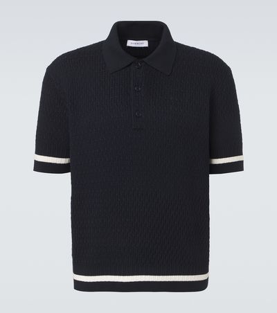 Givenchy Givenchy Crochet cotton polo shirt