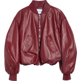 Givenchy Givenchy Cropped Cocoon Leather Bomber Jacket