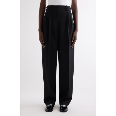 Givenchy Givenchy Double Pleat Low Waist Wool Grain de Poudre Pants