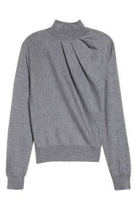 Givenchy Givenchy Draped Merino Wool Blend Mock Neck Sweater