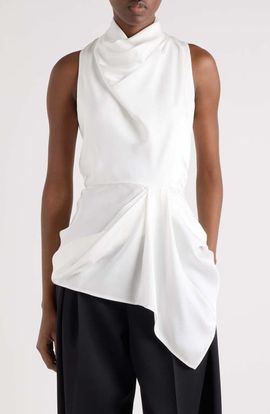Givenchy Givenchy Draped Sleeveless Silk Top