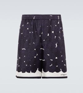 Givenchy Givenchy Floral silk twill shorts