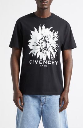 Givenchy Givenchy Flower Graphic Logo Cotton T-Shirt