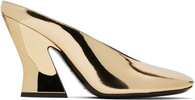 Givenchy Givenchy Gold Sculpted Mules